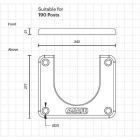 Bezpečnostná zábrana A-SAFE, bezpečnostná pätka Slider Plate pre stlpik pr. 190 mm