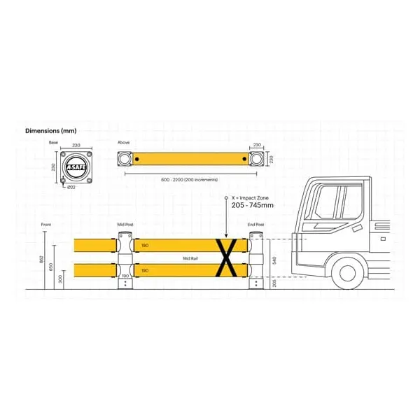 Bezpečnostná zábrana A-SAFE, iFlex Atlas Double Traffic Barrier – 8,4 m
