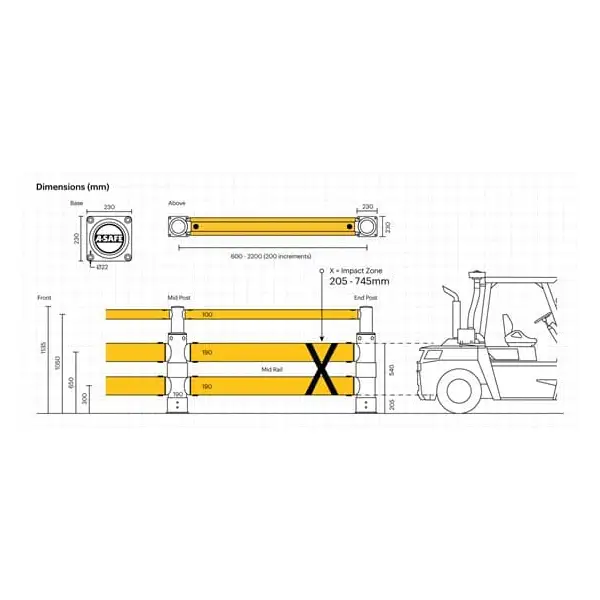 Bezpečnostná zábrana A-SAFE, iFlex Atlas Double Traffic Barrier Plus – 1,2 m