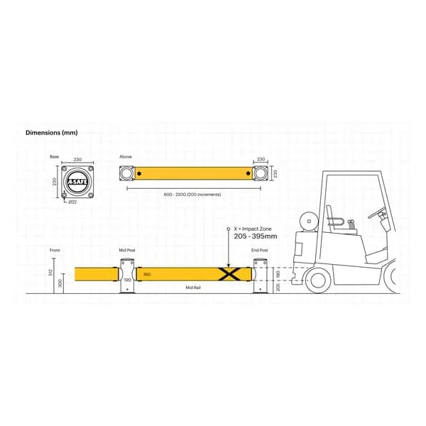 Bezpečnostná zábrana A-SAFE, iFlex Single Traffic Barrier – 5,4 m