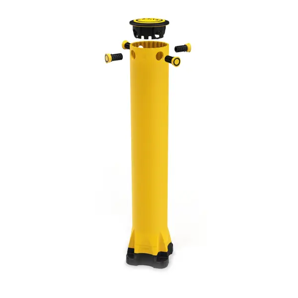 Bezpečnostná zábrana A-SAFE, Monoplex Bollard – žltá, v. 1195 mm, d.190 mm, len interiér