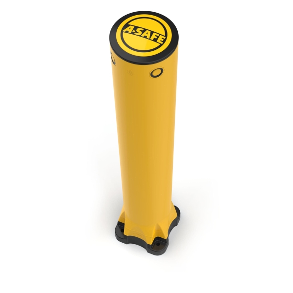 Bezpečnostná zábrana A-SAFE, Monoplex Bollard – žltá, v. 1195 mm, d.190 mm, len interiér