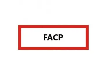 Bezpečnostné požiarne (luminiscenčné) značenie – "FACP"