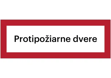 Bezpečnostné požiarne (luminiscenčné) značenie – "Protipožiarné dvere"