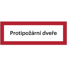 Bezpečnostné požiarne značenie, "protipožiarné dvere" – luminiscenčná fólia, 210×74 mm