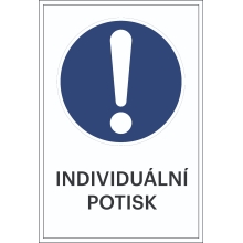 Bezpečnostné príkazové značenie, Všeobecné príkazové značenie, s možnosťou individuálneho textu – hliníkový kompozit, 300×450 mm