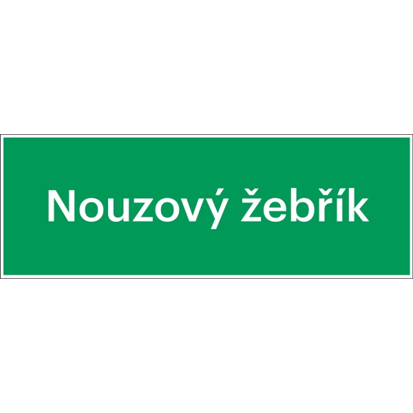 Bezpečnostné únikové značenie, "Núdzový rebrík" – fólia, 300×105 mm