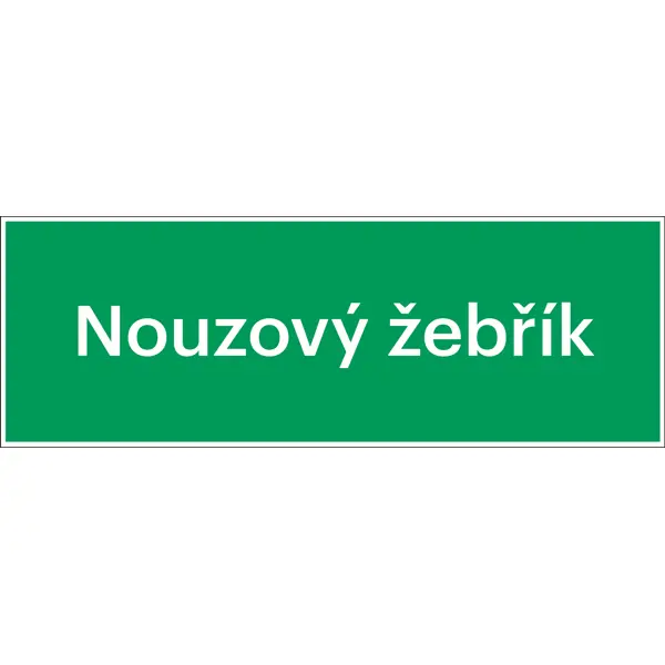 Bezpečnostné únikové značenie, "Núdzový rebrík" – luminiscenčná fólia, 300×105 mm