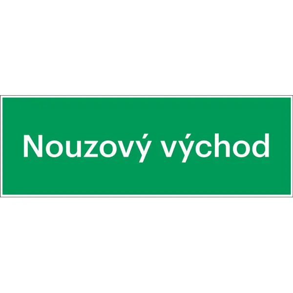 Bezpečnostné únikové značenie, "Núdzový východ" – fólia, 400×140 mm