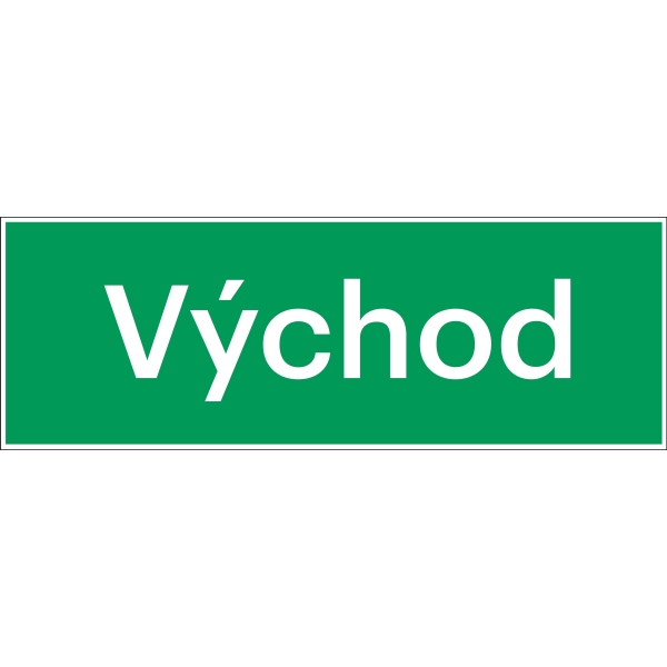 Bezpečnostné únikové značenie, "Východ" – luminiscenčná fólia, 300×105 mm