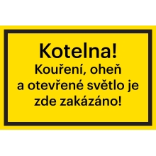 Bezpečnostné značenie, Kotolňa! – hliníkový kompozit, 200×133 mm