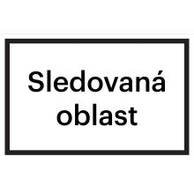 Bezpečnostné značenie, "Sledovaná oblasť" – fólia, 200×133 mm