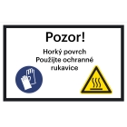Bezpečnostné značenie, Text podľa potreby – fólia, čierno-žltá, 400×266 mm