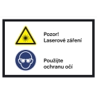 Bezpečnostné značenie, Text podľa potreby – hliníkový kompozit, čierno-žltá, 200×133 mm