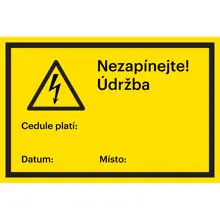 Bezpečnostné značenie, Údržbárske práce s piktogramom – fólia, 300×200 mm