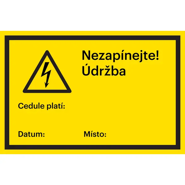 Bezpečnostné značenie, Údržbárske práce s piktogramom – fólia, 400×266 mm