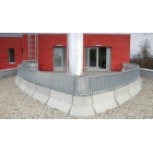 Cestné betónové zvodidlo 50 HS01CSB, skrátené, šrafované – priebežný diel, žlto-čierna, 1000×440×500 mm