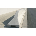 Cestné betónové zvodidlo 50 HS01CSB, šrafované – ľavý krajný diel, žlto-čierna, 2000×440×500 mm