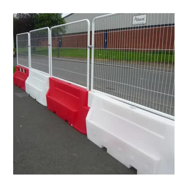 Cestné plastové zvodidlo Nova Baufence – MDPE, biela, 800×520×2000 mm