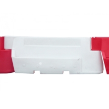 Cestné plastové zvodidlo Nova Baufence – MDPE, biela, 800×520×2000 mm