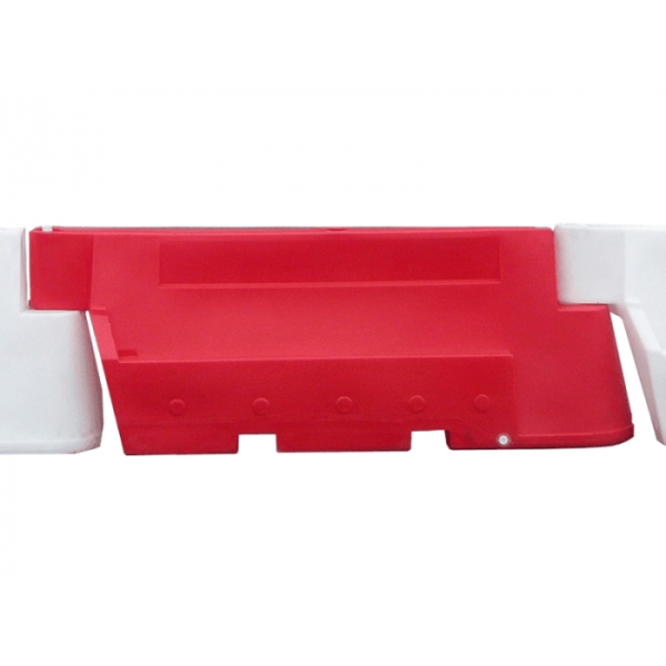 Cestné plastové zvodidlo Nova Baufence – MDPE, červená, 800×520×2000 mm