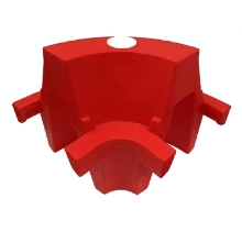 Cestné plastové zvodidlo rohové, mobilná zábrana Standard – PE, biela, v.555 mm