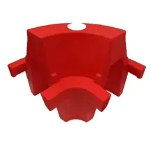 Cestné plastové zvodidlo rohové, mobilná zábrana Standard – PE, biela, v.555 mm