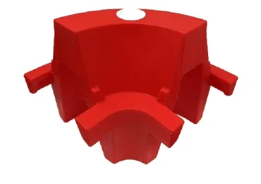 Cestné plastové zvodidlo rohové, mobilná zábrana Standard – PE, biela, v.555 mm