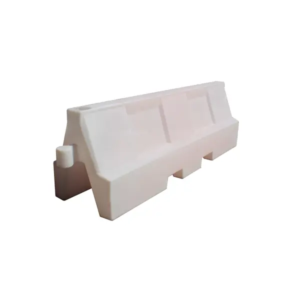 Cestné plastové zvodidlo Standard – PE, biela, 555×400×1500 mm