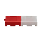 Cestné plastové zvodidlo Standard – PE, červená, 555×400×1000 mm
