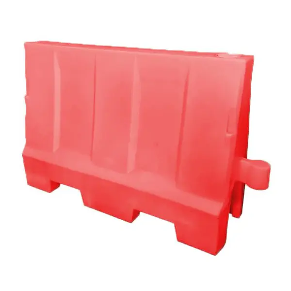 Cestné plastové zvodidlo Standard – PE, červená, 800×400×1200 mm