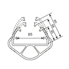 Chránič regálových stojanov iFlex RackGuard, malý s gumovou zarážkou – žltá, v. 600mm