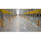 Chránič regálových stojanov iFlex RackGuard, stredný s gumovou zarážkou – žltá, v. 600mm