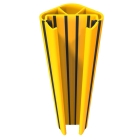 Chránič regálových stojanov iFlex RackGuard, stredný s gumovou zarážkou – žltá, v. 600mm