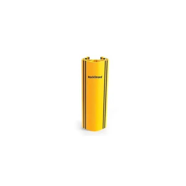 Chránič regálových stojín iFlex RackGuard, malý s gumovou zarážkou – žltá, v. 400mm