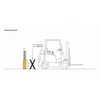 Chránič regálových stojin iFlex RackGuard,  malý s gumovou zarážkou – žlutá, v. 600 mm