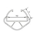 Chránič regálových stojin iFlex RackGuard, největší s gumovou zarážkou – žlutá, v. 400 mm