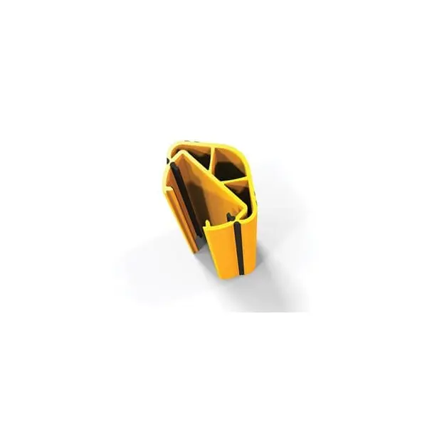 Chránič regálových stojin iFlex RackGuard, střední s gumovou zarážkou – žlutá, v. 400 mm