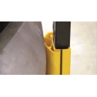 Chránič regálových stojin iFlex RackGuard, střední s gumovou zarážkou – žlutá, v. 600 mm