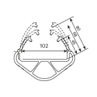 Chránič regálových stojín iFlex RackGuard, veľký bez gumovej zarážky – žltá, v. 400mm