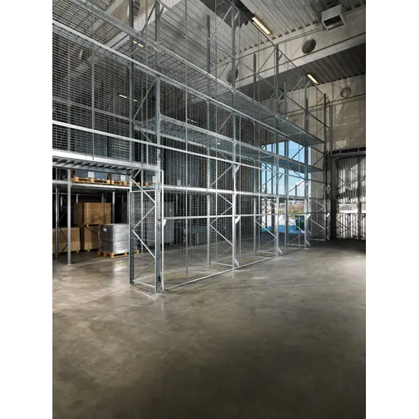 Drôtené oceľové priečky Modul Vario s dĺžkou 15 m a viac – pletivo 100×20 mm, drôt pr. 2,5 mm, stojka 60×60×2350 mm, pozink, v. 2350 mm