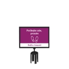 Držiak Tensabarrier pre značenie na stĺpik, leštený chróm – formát A3, horizontálny