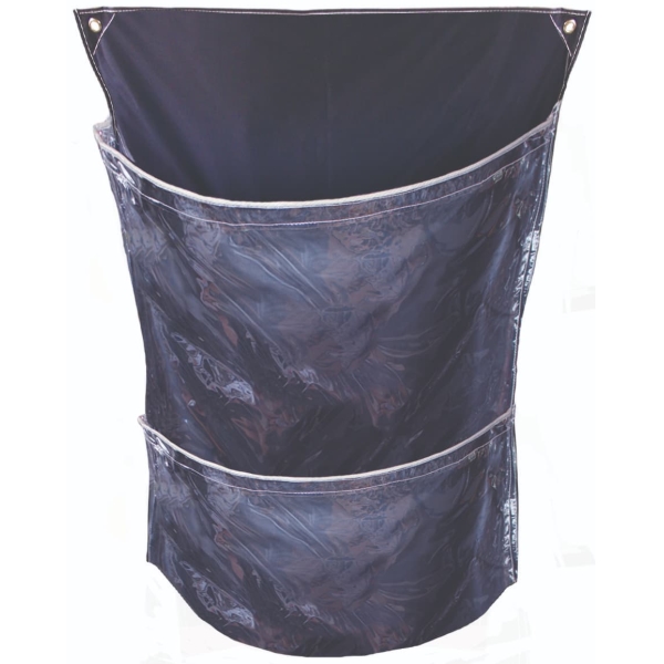 Dvojvreckové transparentné závesné vrece na triedenie odpadu, RackSack RollCage Clear 200 l – modrá,1300×880 mm, balenie 10 ks
