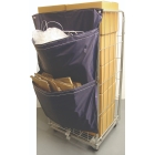 Dvojvreckové vrece na triedenie odpadu, RollcageSack 200 l – modrá, 1300×880 mm, balenie 5 ks