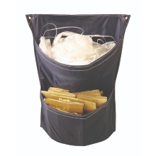 Dvojvreckové vrece na triedenie odpadu, TrolleySack 73 l – modrá, vrchné vrecko 600×600 mm, spodné vrecko 500×600 mm