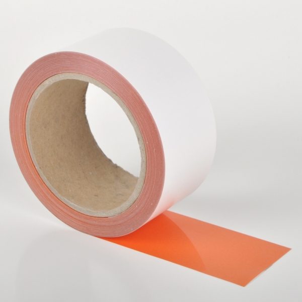 Extra tenká podlahová páska odolná proti znečisteniu WT-5229, permanentná – polyester, oranžová, 75 mm × 15 m