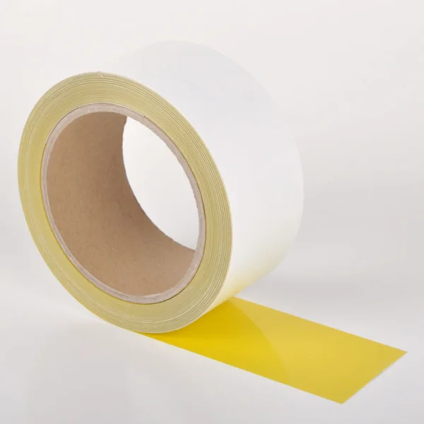 Extra tenká podlahová páska odolná proti znečisteniu WT-5229, permanentná – polyester, žltá, 100 mm × 15 m