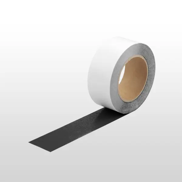 Extra tenká podlahová páska WT-5420 s protišmykovým povrchom, odnímateľná – plastová fólia, čierna, 75 mm × 10 m