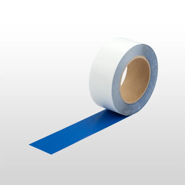 Extra tenká podlahová páska WT-5420 s protišmykovým povrchom, odnímateľná – plastová fólia, modrá, 100 mm × 10 m