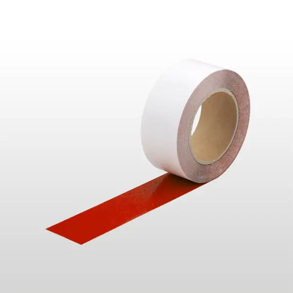 Extra tenká podlahová páska WT-5420 s protišmykovým povrchom, permanentná – plastová fólia, červená, 50 mm × 10 m